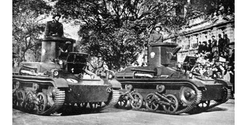 Desfile de efectivos militare el 9 de julio de 1940.